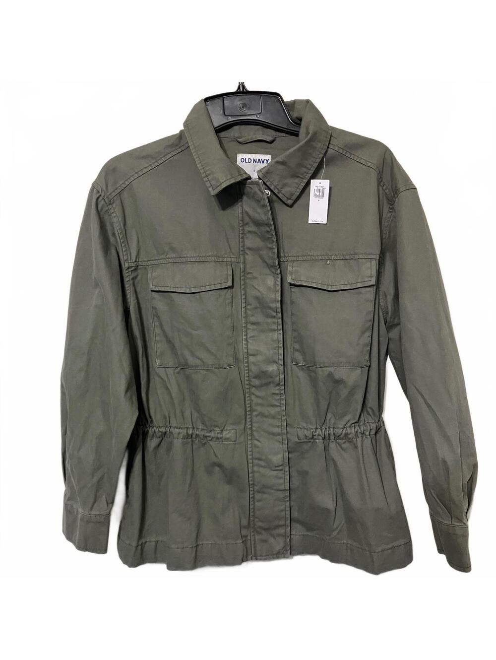 Old Navy Grunge Y2K Edgy Boho Women's Green Military Utility Jacket Small-New
